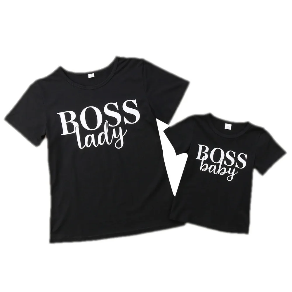 

Family Matching Outfits Children's Clothing Kids Girls Boys Women Mom Daughter Son dad T Shirts Clothes Tee Tops Black clothes
