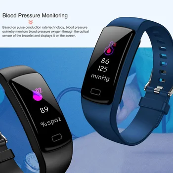 

Newly LED Color Screen Smart Watch Waterproof Heart Rate Blood Sleep Pressure Monitor Healthy Stopwatch for IPhone Y9 Bracelet