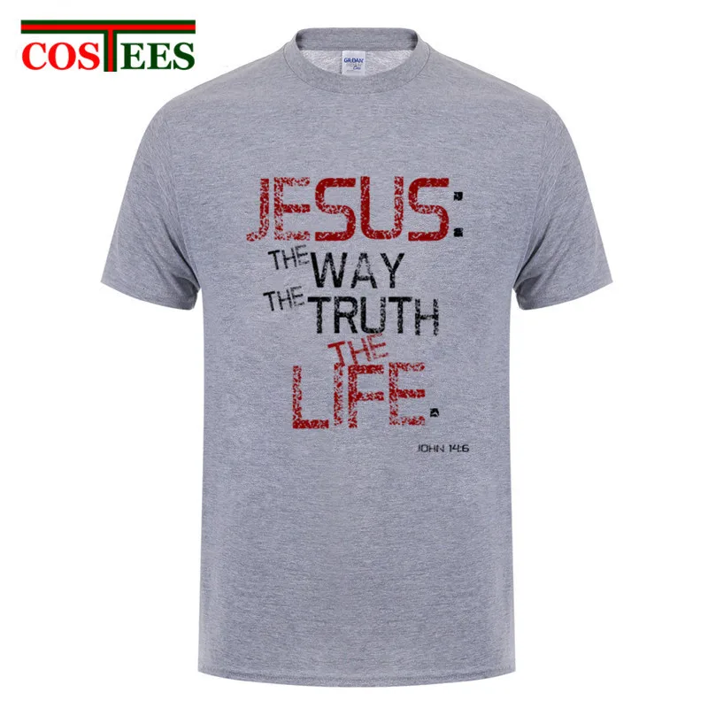 Оптовая дешевая цена грубые футболки Youth Jesus is the Truth мужские размера плюс 2017