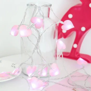

Romantic heart shaped string leds, Battery operated party light, girls fairy light string led,Lovely Wedding decoration props
