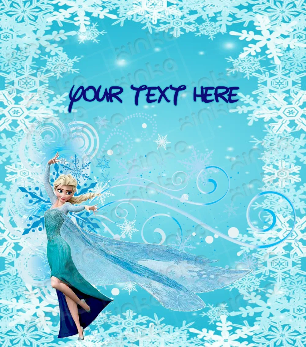 Elsa Frozen Birthday Wine Bottle Stickers, FREE PERSONALIZATION, Elsa Frozen Party Champagne Labels, Snow Blue Theme Labels