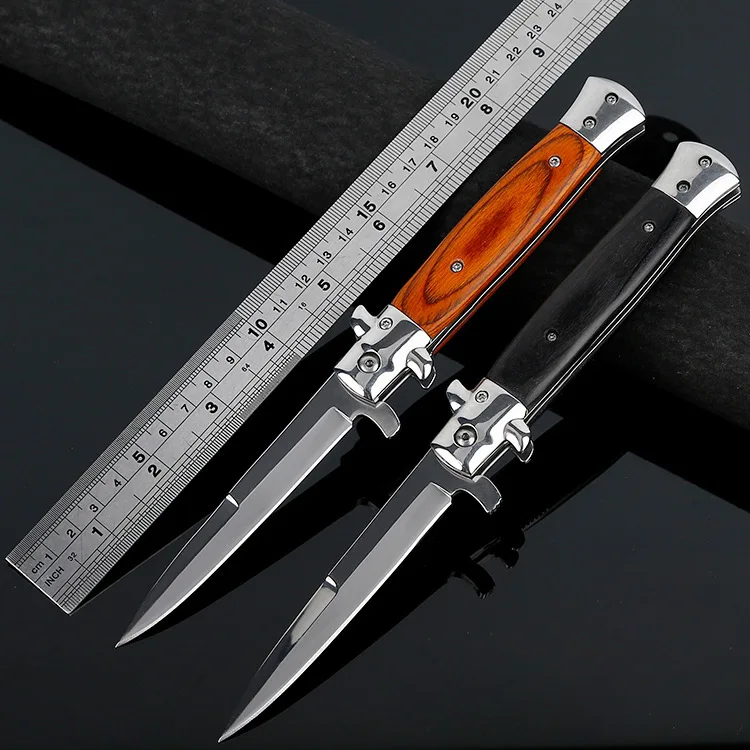Карманный нож фиксированный тактический складной карманный нож 5Cr13 сталь черное дерево, палисандр ручка тактический Походный нож выживания флип ножи