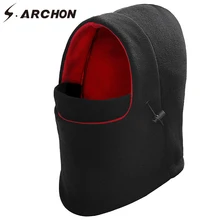 S. ARCHON тактическая Шапка-бини с капюшоном, мужская осенне-зимняя бархатная теплая Военная армейская маска для лица, Ветрозащитная Балаклава с капюшоном, Лыжная шапка