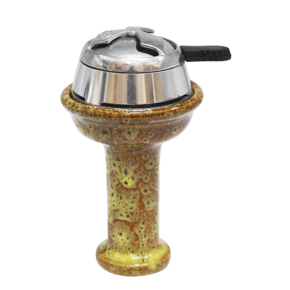 SY керамическая чаша одно отверстие Phunnel чашка для кальяна Кальян Chicha головка курительная чаша с угольным покрытием кальян глиняная головка табачная чаша - Цвет: Yellow5