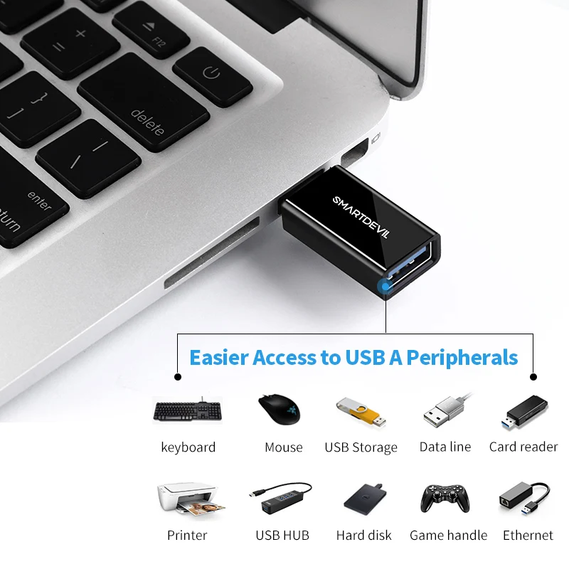 Адаптер SmartDevil Type C TypeC к USB 3 0 OTG кабель адаптер конвертер для Samsung Galaxy 8s9 Huawei p20