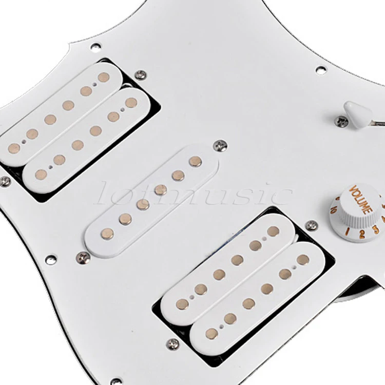 Электрогитара Prewired загруженный накладки царапины пластины запасные части для гитары HSH белый черный