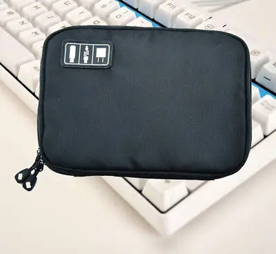 

Travel Data Earphone Cable Pouch USB Flash Drives Digital Storage Case Organizer