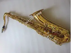 Тенор-саксофон 2018 Хит продаж бренд саксофон B плоская трубка высокого класса краска золото доставка Гарантия качества SAX инструменты