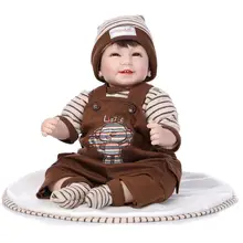 22″55cm Soft Realistic NPK Doll Reborn Babies Handmade Baby Silicone Vinyl Dolls Gift Toys For Kids Dolls With Cute Cartoon
