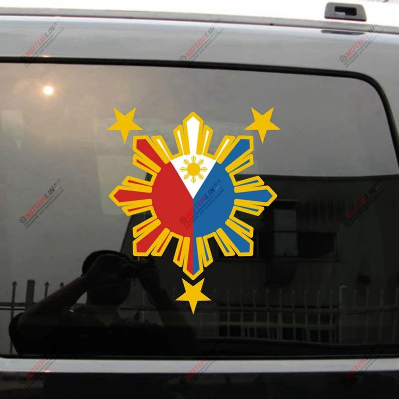

Eight-ray Sun Stars Philippines Flag Filipino Decal Sticker Car Vinyl Reflective