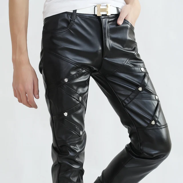 Non Mainstream Metrosexual Nightclub PU Faux Leather Pants Mens Fashion ...