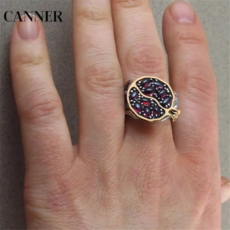 Canner, винтажное круглое красное Гранатовое ожерелье, золотой камень, подвеска, ожерелье, колье для женщин, девушек, ювелирное изделие, подарок