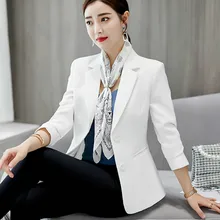 ^#Cheap Women's white business blazer Temperament Slim Long Sleeve Office Blazer Women's jacket single-breasted suit female 2019 ^#Cheap Women's white business blazer Temperament Slim Long Sleeve Office Blazer Women's jacket single-breasted suit female 2019