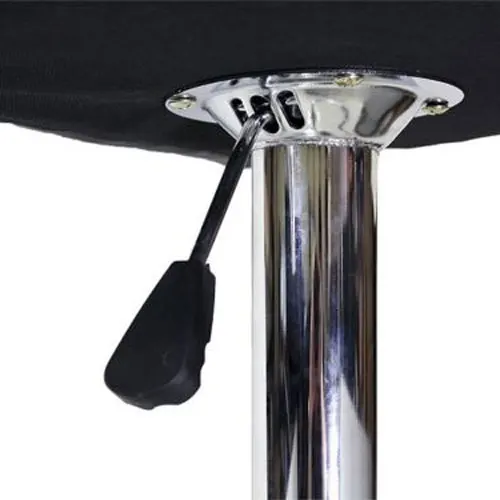 Swivel Bar Stool 2pcs Faux Leather Round Cushion Gas Lift Bar Chair Black with Footrest Modern Dropshipping
