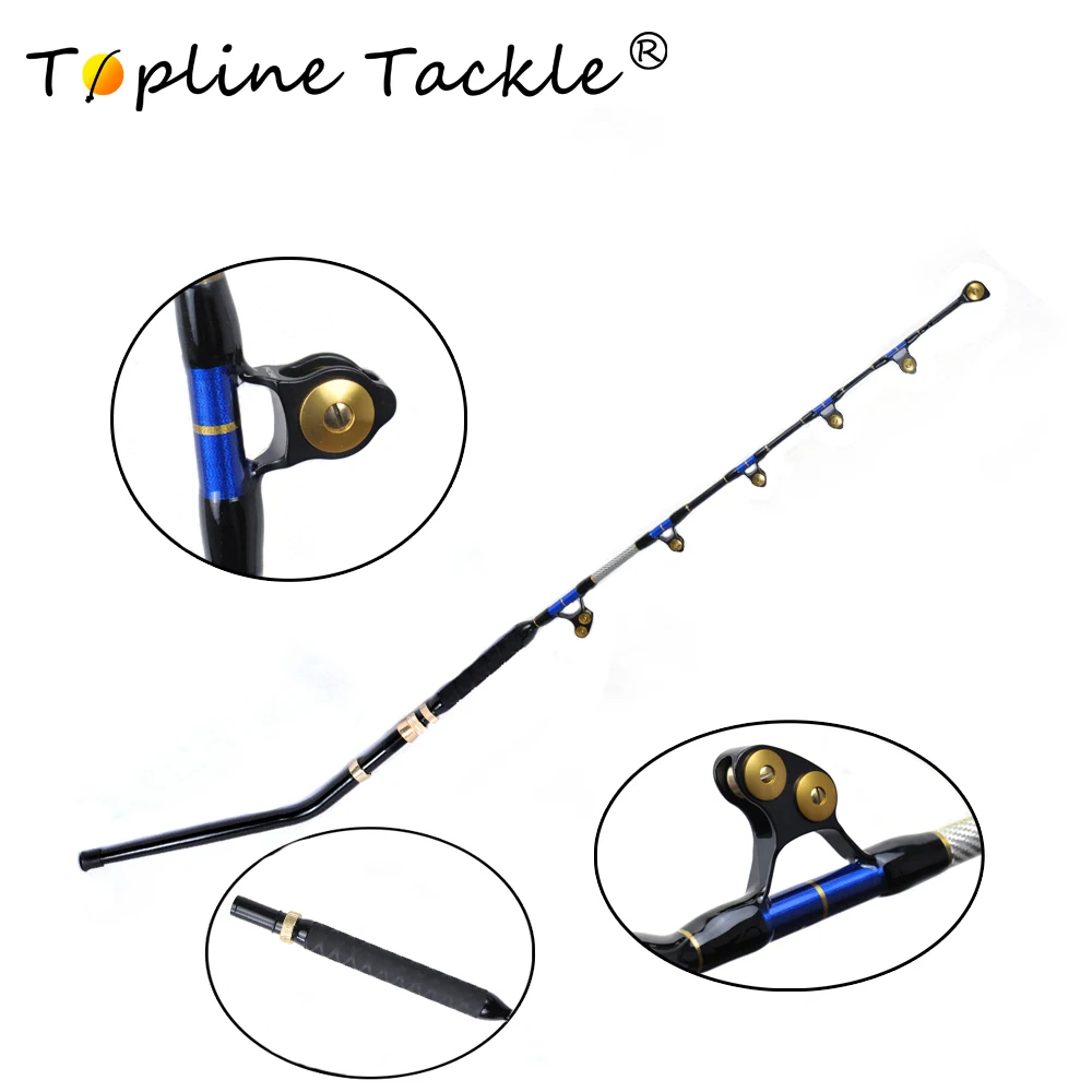 2018 TopLine Tackle Big Game Fishing Rod 5+1 roler guide game fishing