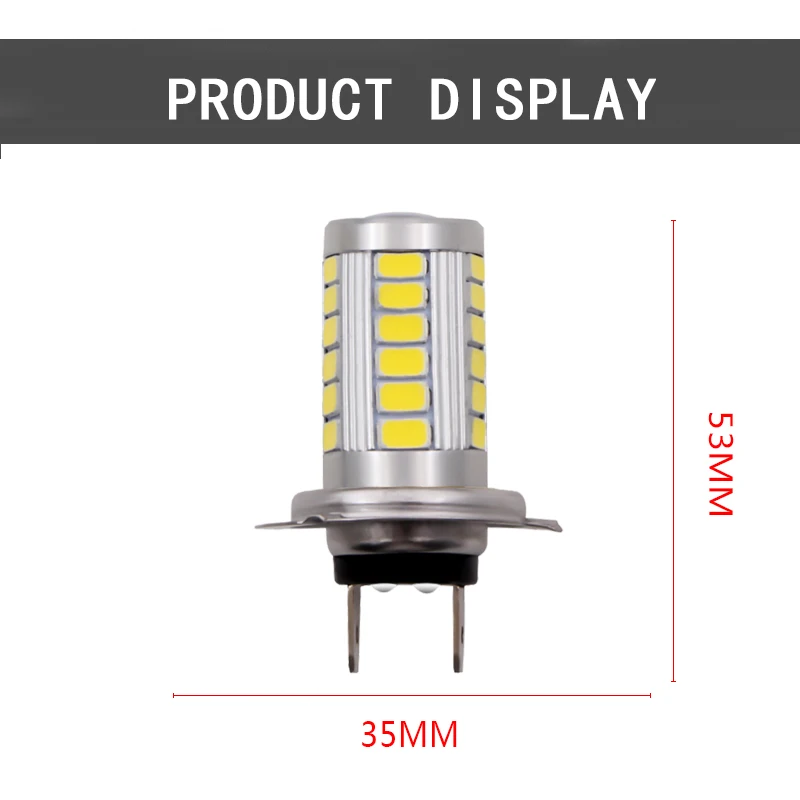 1 шт. H7 33 SMD 5630 Автомобильные светодиодные противотуманные фары 33SMD автоматический поворотный светильник s светильник заднего хода лампы белого, желтого и синего цвета