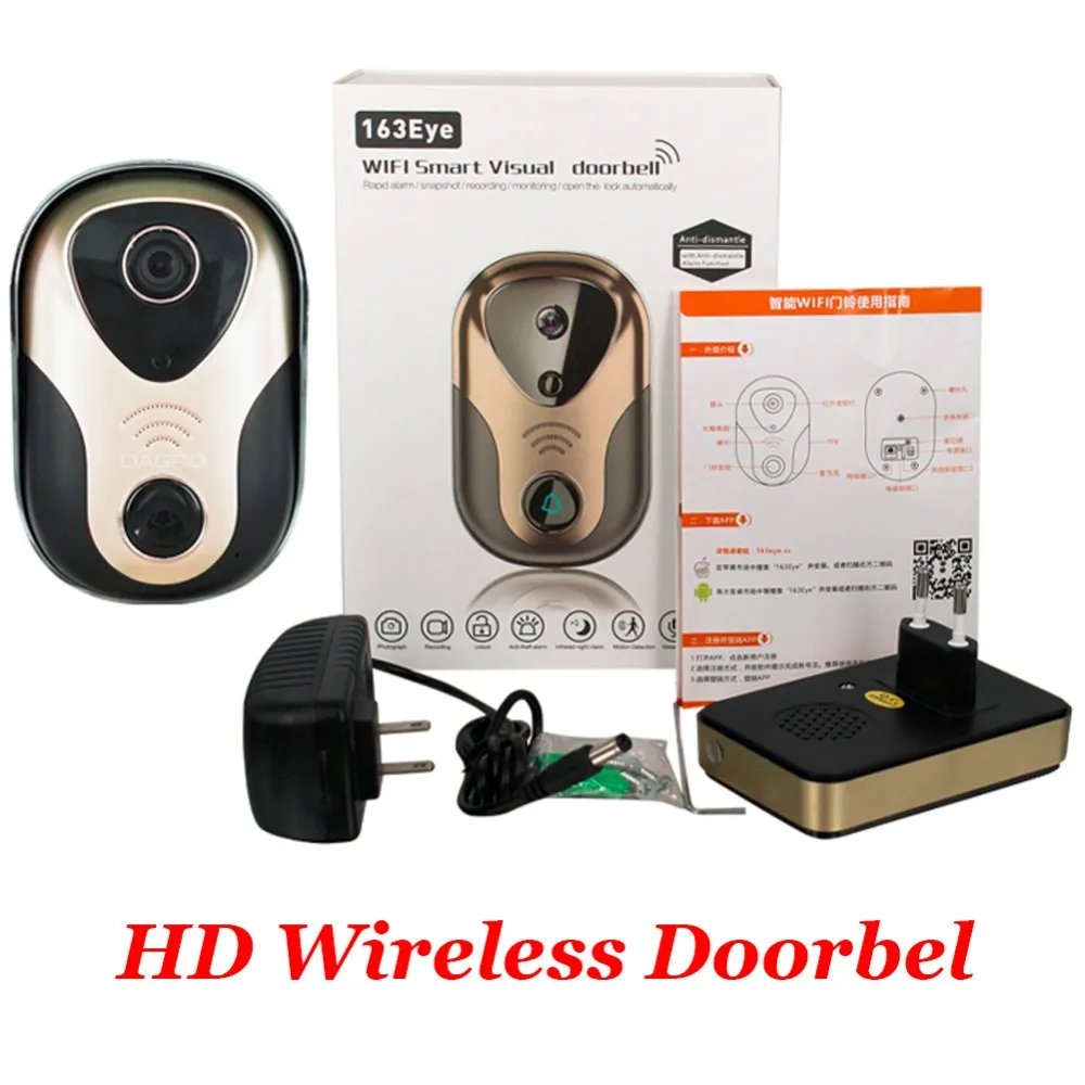 

720P HD Wireless Doorbell 3G 4G Wifi Camera + Indoor Bell Intercom System IR Night Vision Home Improvement Visual Door Ring