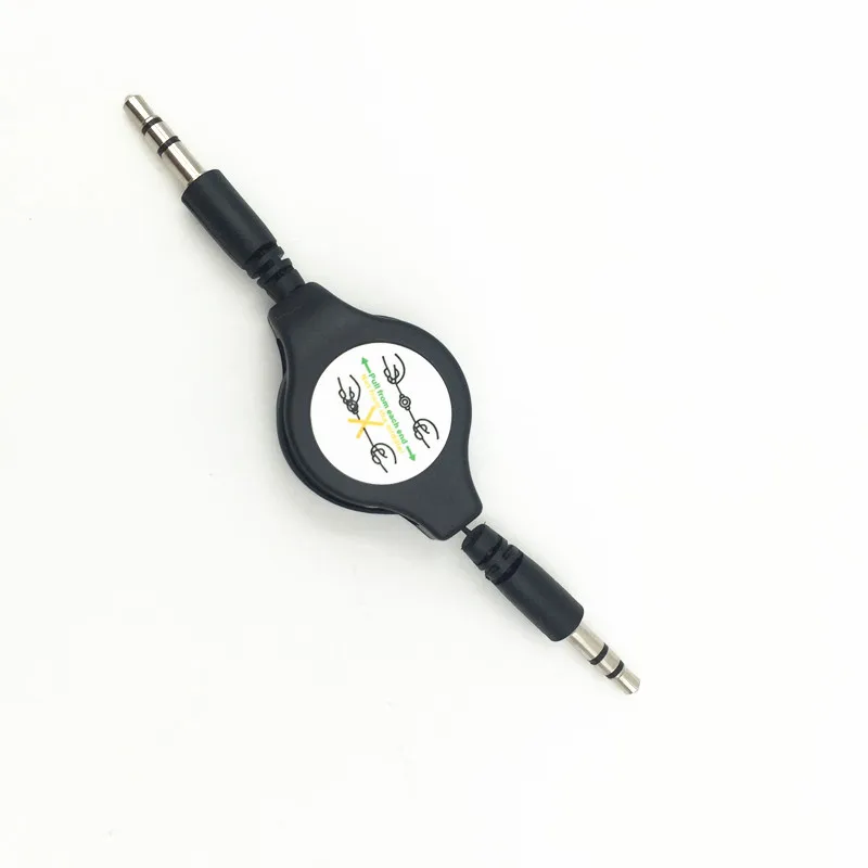 100pcs 3.5mm Retractable Earphone Jack Aux Audio Cable For Car iPhone 7