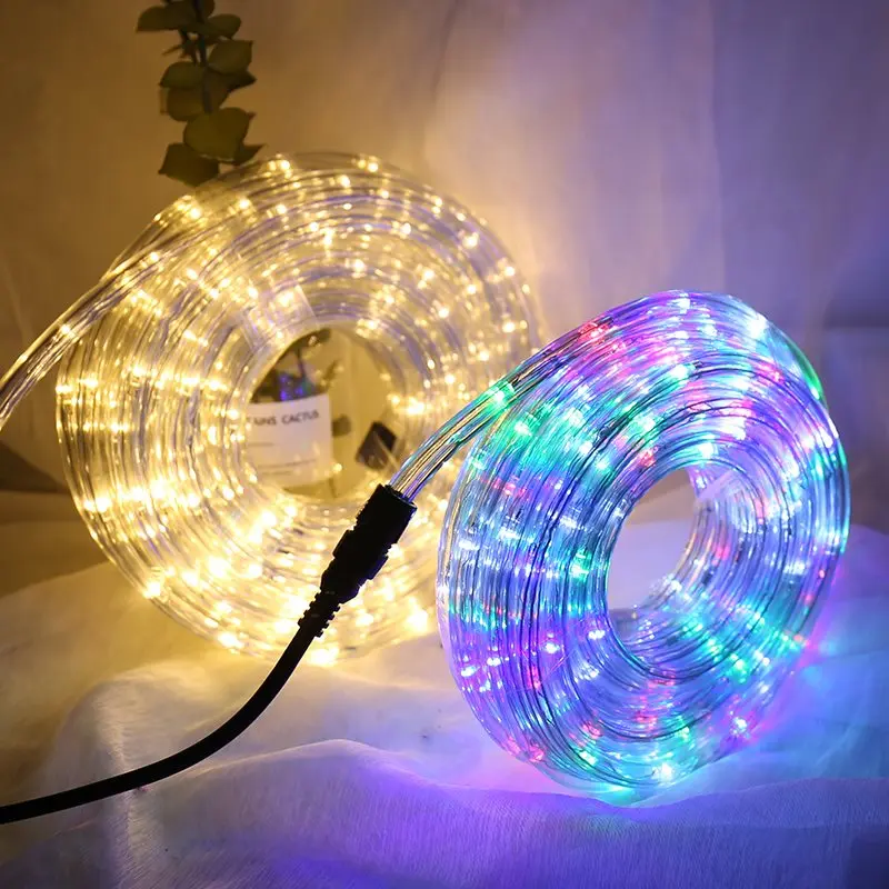 DHL waterproof Rainbow tube rope led strip Christmas light outdoors Holiday Decoration Lights 2M