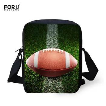 

FORUDESIGNS American Football 3D Print Crossbody Bags for Kids Casual Schoolbags Small Messenger Bag Flap Shoulder Bag Satchel