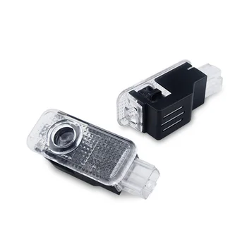 

2pcs LED Car door welcome light courtesy led car laser projector Logo Ghost Shadow Light For Audi Logo power Light