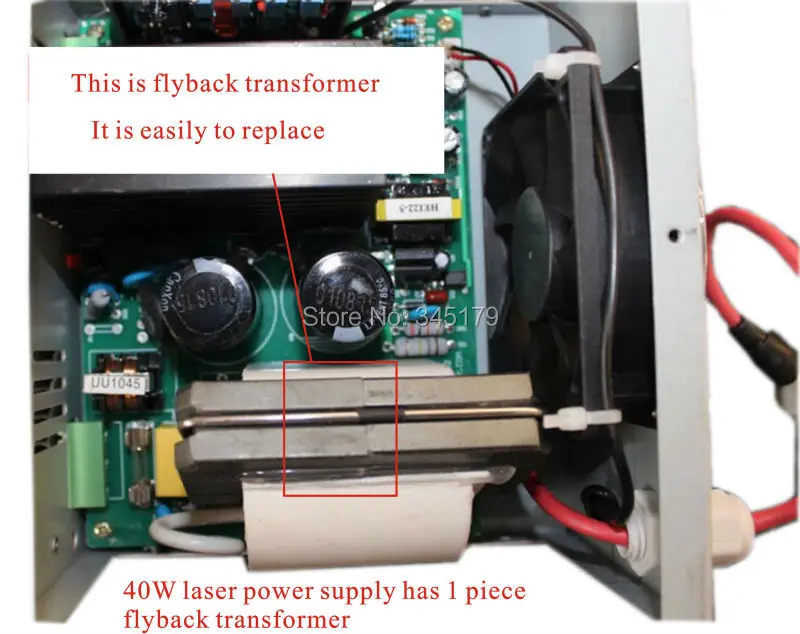Высокое напряжение 40 Вт flyback трансформатор для Co2 лазерный источник питания/40 Вт Катушка зажигания для углекислого лазера