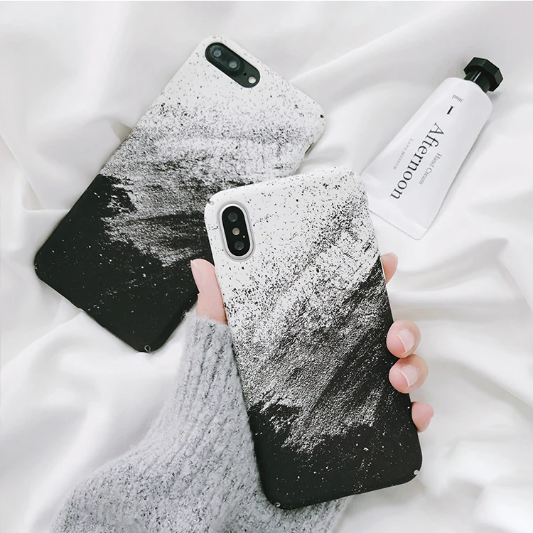 

Snow Mount Phone Cases For iphone XS Max XR X 8 7 6 6S Plus Starry Sky Back Cover For iphone 8 7 Plus Matte Hard Cover Coque