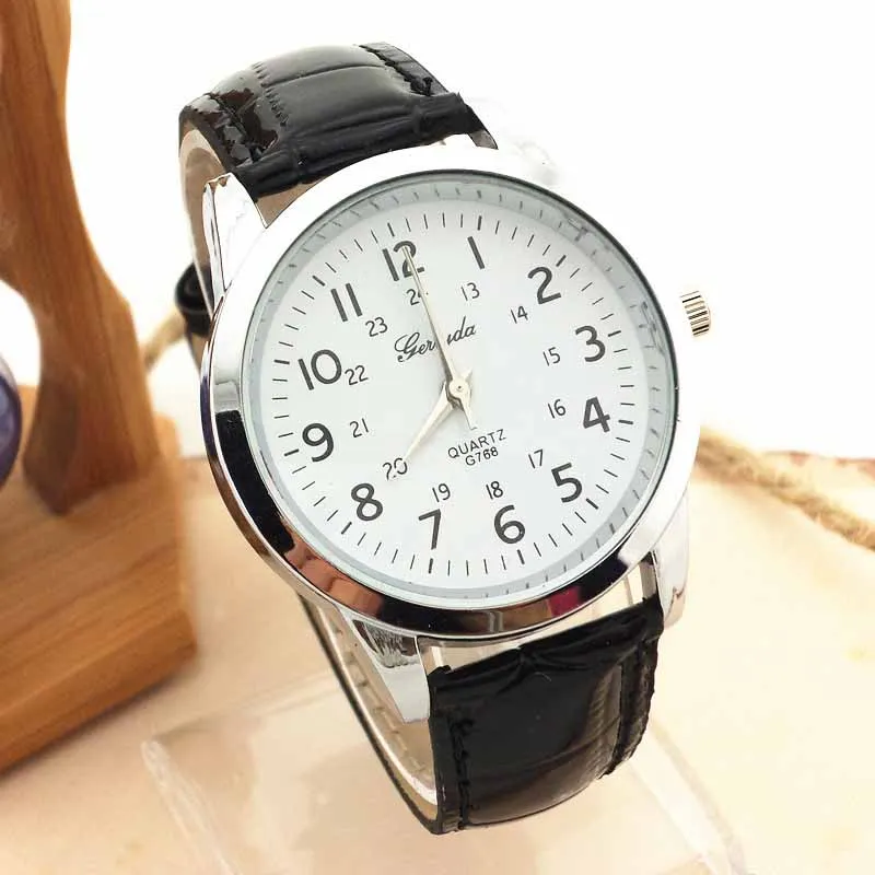 Saatleri Топ бренд Элегантные Аналоговые Роскошные спортивные кожаный ремешок Кварцевые Мужские наручные часы Высокое качество часы Ретро дизайн#20