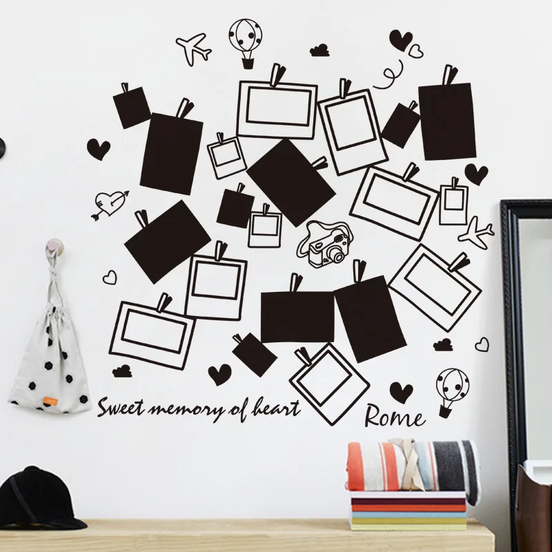 Manis Memori Cinta Travel Foto Foto Dinding Stiker Dinding Dekorasi Sederhana Hitam Dan Putih Wall Stickers Aliexpress