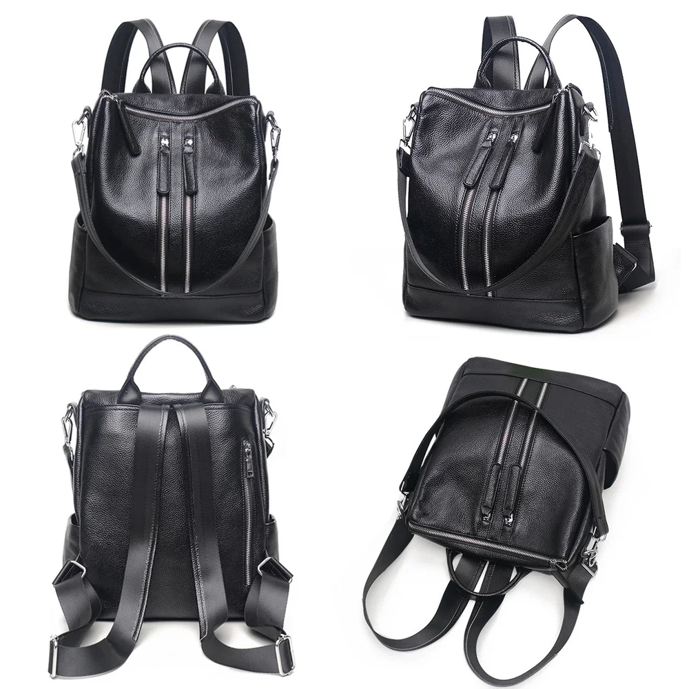 Zency, известный бренд, стиль, женский рюкзак из натуральной кожи, модные простые дорожные сумки, Женский ранец, школьные сумки, преппи
