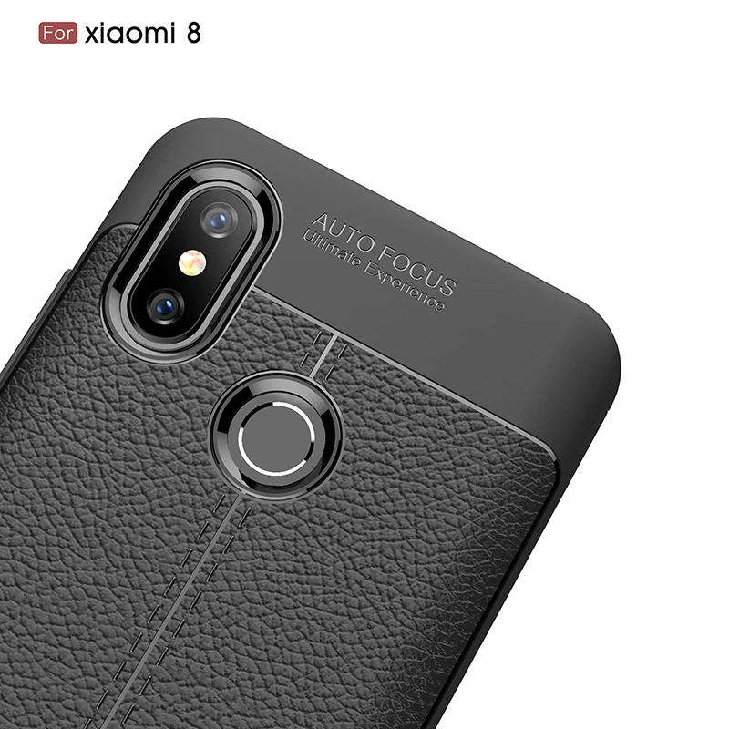 10 шт. защитный силиконовый роскошный чехол с личи для Xiaomi mi 9 8 SE Max 3 mi x 3 Note 3 Play Противоударная защитная задняя крышка