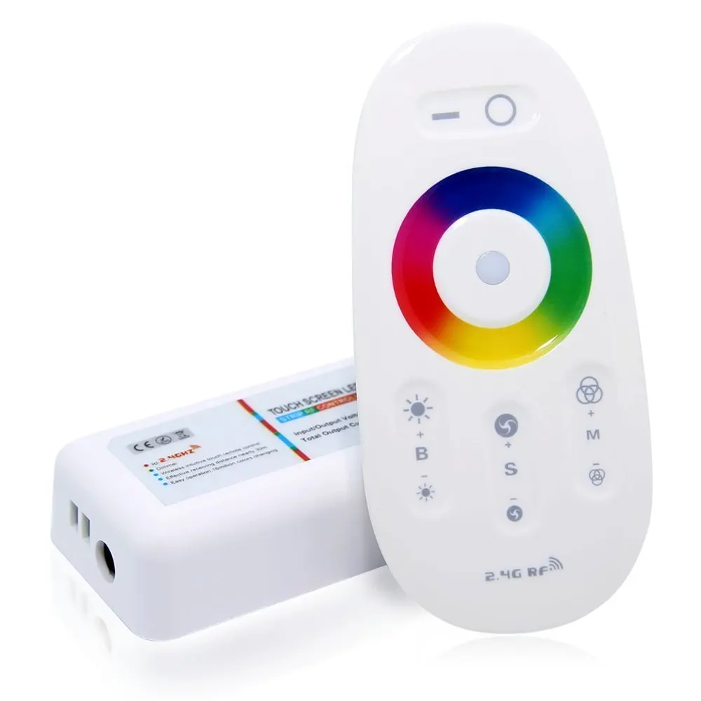 DC12 24V 18A RGB led controller 2.4G touch screen RF remote control for