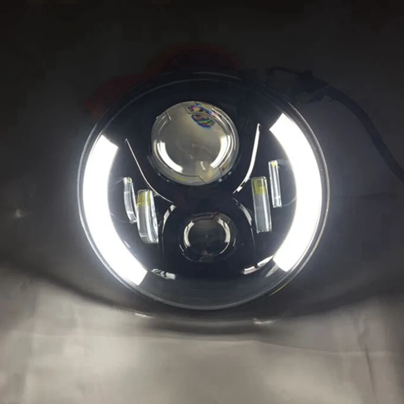 Marlaa 7 дюймов светодиодные фары мотоцикла с левой правой поворотник DRL огни для Softail Dyna Sportster