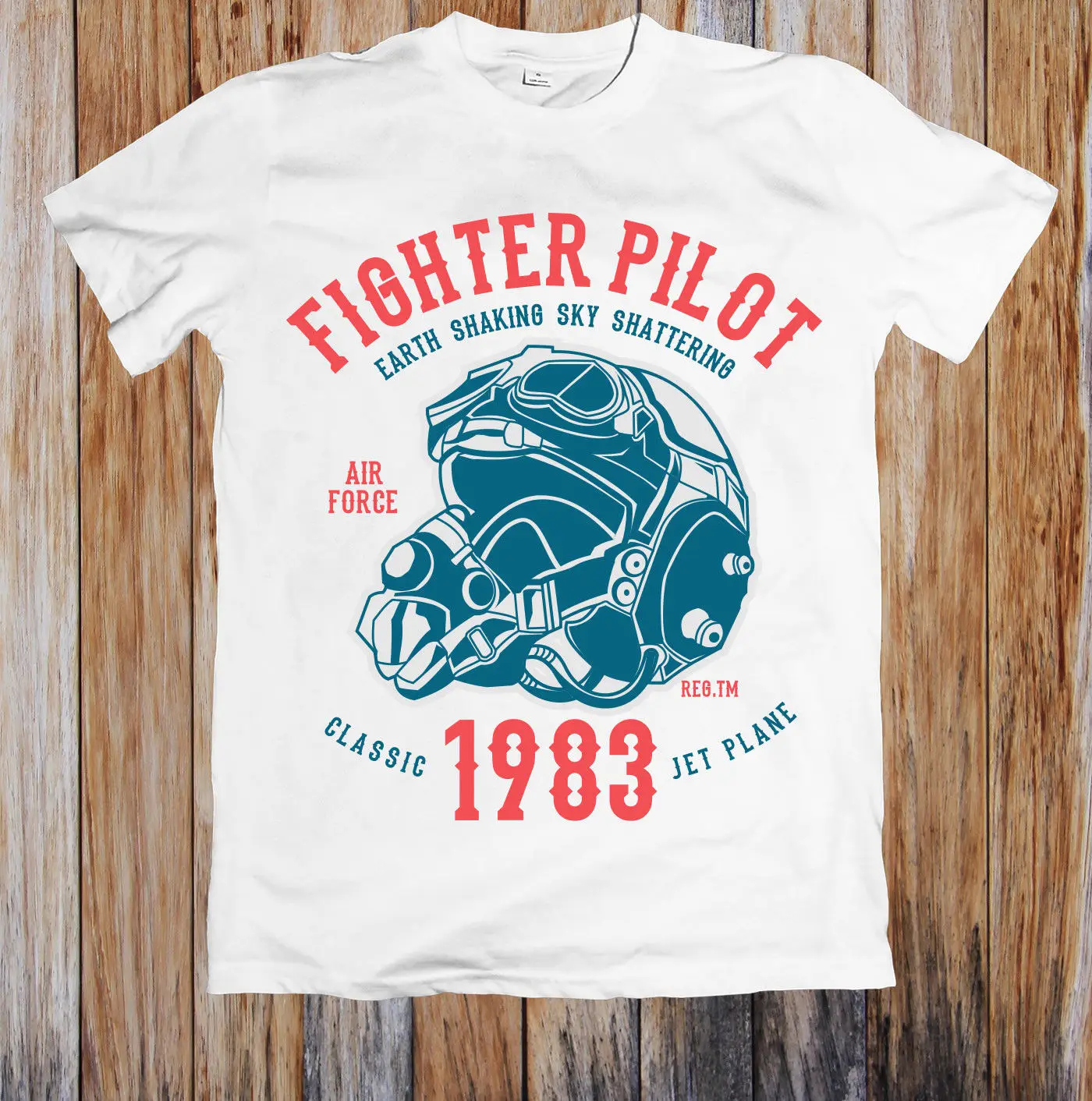 2019 новый короткий рукав Для мужчин 100% хлопковая футболка для летчик-истребитель