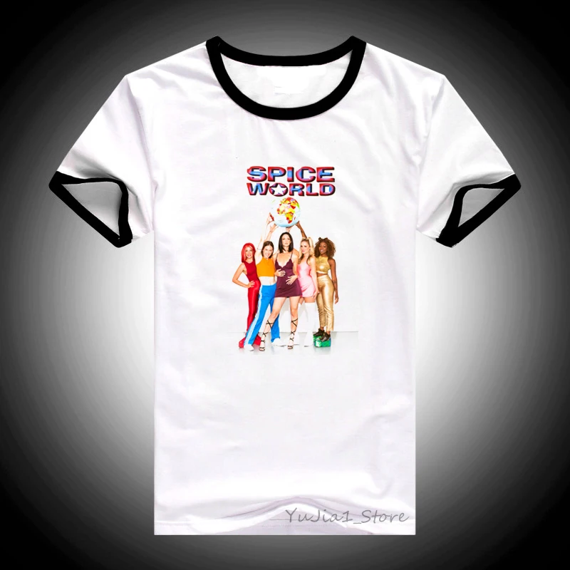 Летние топы, футболка для девочек с пряностями женская футболка harajuku Женская Эстетическая одежда 80 s 90 s Футболка женская белая модная футболка