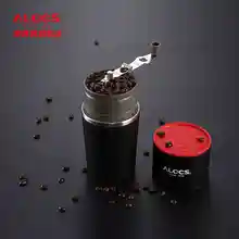 ALOCS Outdoor Tableware Portable Coffee Maker 4 in 1 Stainless Steel Camping Manual Easy Coffee Grinder Hiking Pot Kettle CW-K16