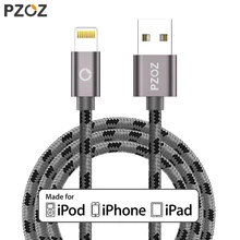 PZOZ Lightning Кабель USB кабель быстрое зарядное устройство MFI кабели для i6 iphone X 8 7 6 6s Plus iphone 5s 5se ipad air мобильный телефон кабель