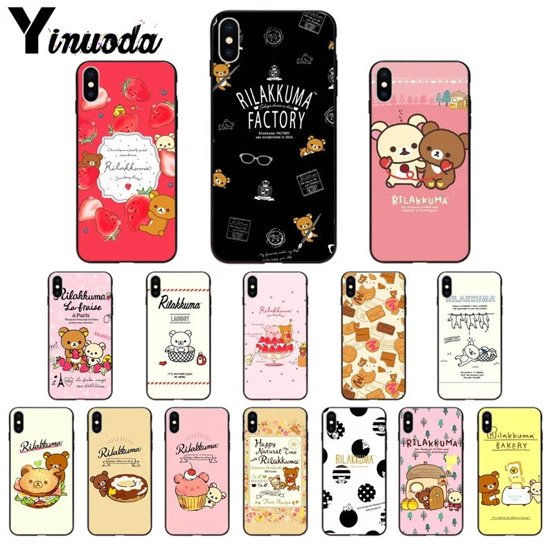 

Yinuoda Rilakkuma Novelty Fundas Phone Case Cover for iPhone 7 7plus 5 5Sx 6 8 8Plus X XS MAX XR