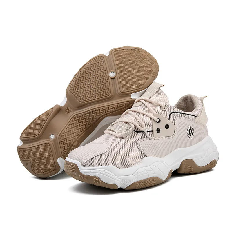 

CHAMSGEND New Men's Breathable High to help sports and leisure shoes air cushion shock absorbers hip hop thick-soled sneakers