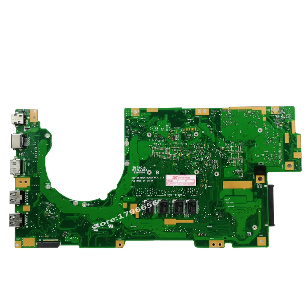 K501UW материнская плата для ноутбука For Asus K501UWK K501U K501 оригинальная DDR4 4G RAM I5 6200U