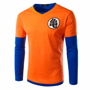 

2016 Anime Cotton Dragon Ball T Shirt Men Slim Fitness Long Sleeve Compression Tshirt Homme Cosplay Tees Top CamisetaClothing