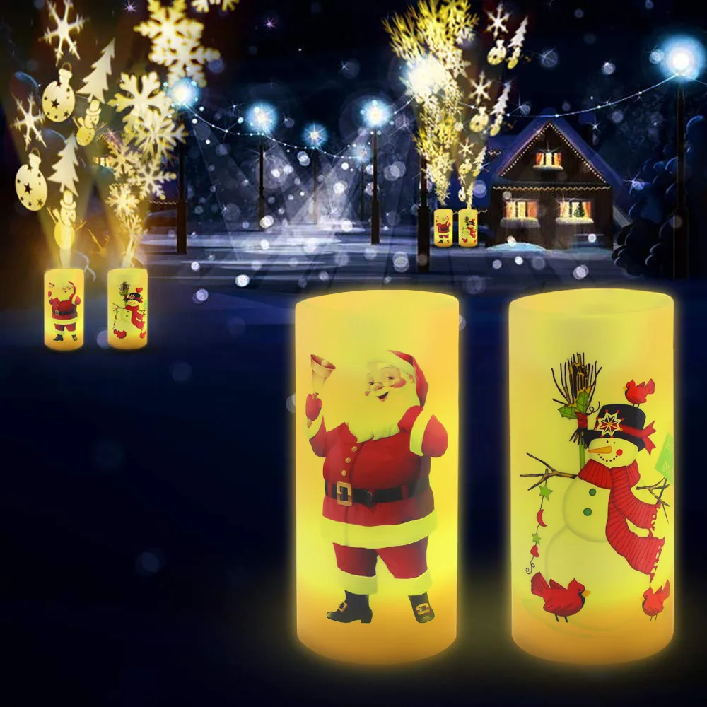 

HIINST Magic LED Candle Light Flameless Projection Flickering Xmas Decor Lamp Dinner Party CC# dropship