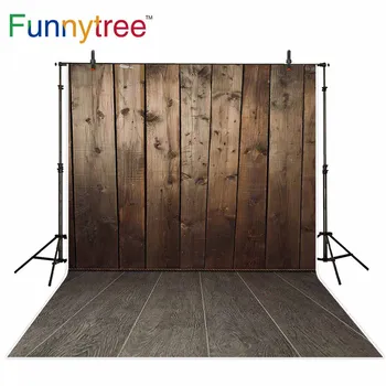 

Funnytree backdrop for photographic studio vintage brown old wood wall professional background photocall photobooth prop