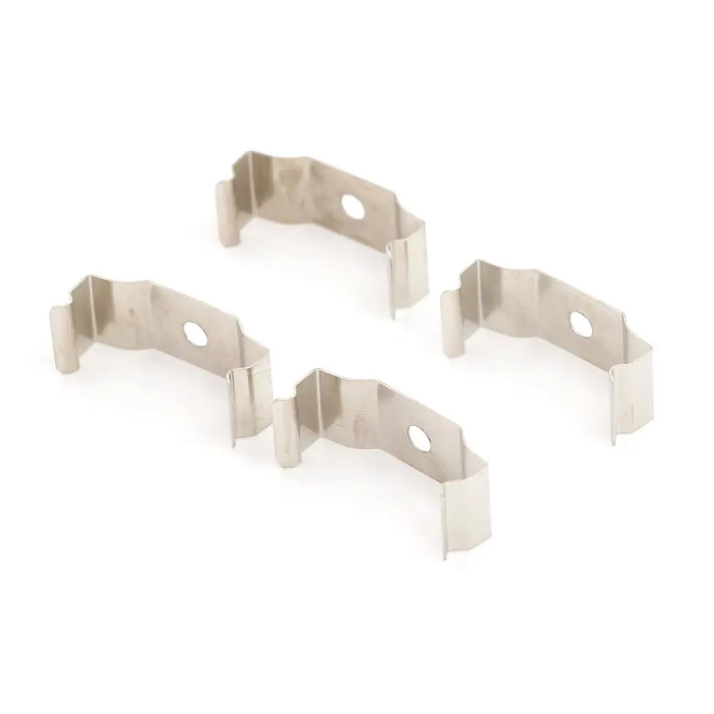 4Pcs Stainless Iron T8 Fluorescent Tube Mounting Bracket Clips Fix