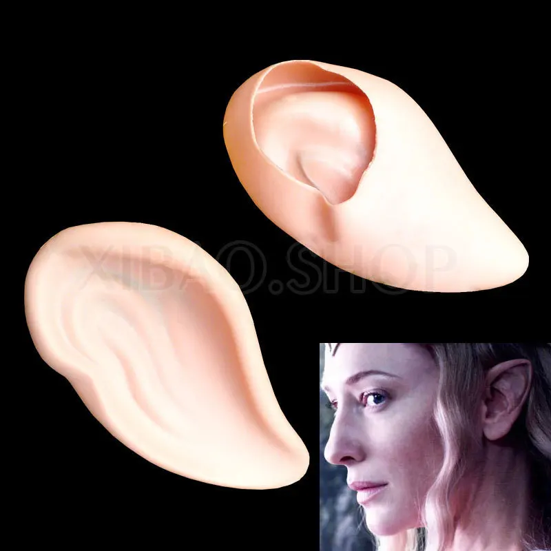 2PCS Latex Fairy Pixie Elf Ears Cosplay Accessories LARP Halloween