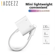 ACCEZZ Charge Lighting Adapter For iPhone X 7 8 plus XS MAX Splitter 3.5mm Earphone Jack Listening Aux Cable Connecter Adapters