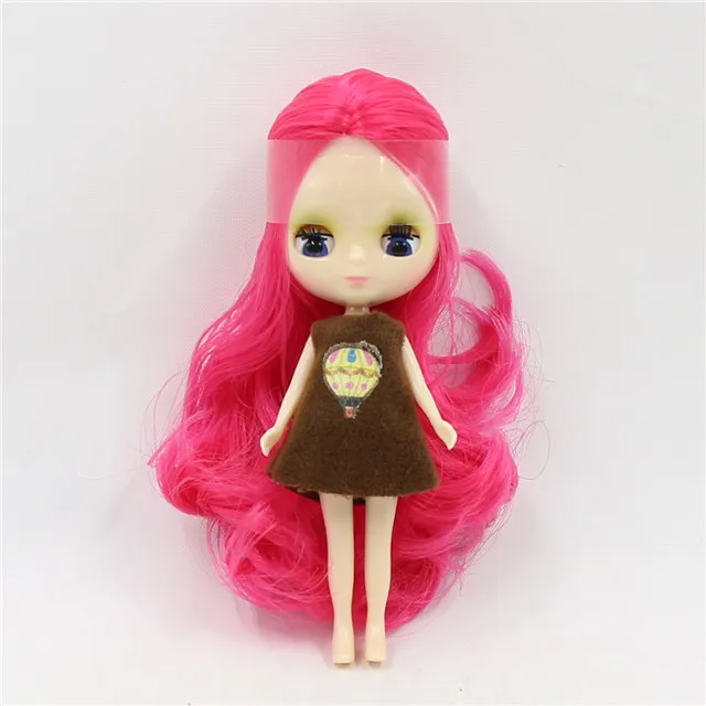 DBS blyth mini doll 10CM BJD normal body doll long hair 10cm toy anime random dress as a gift 15