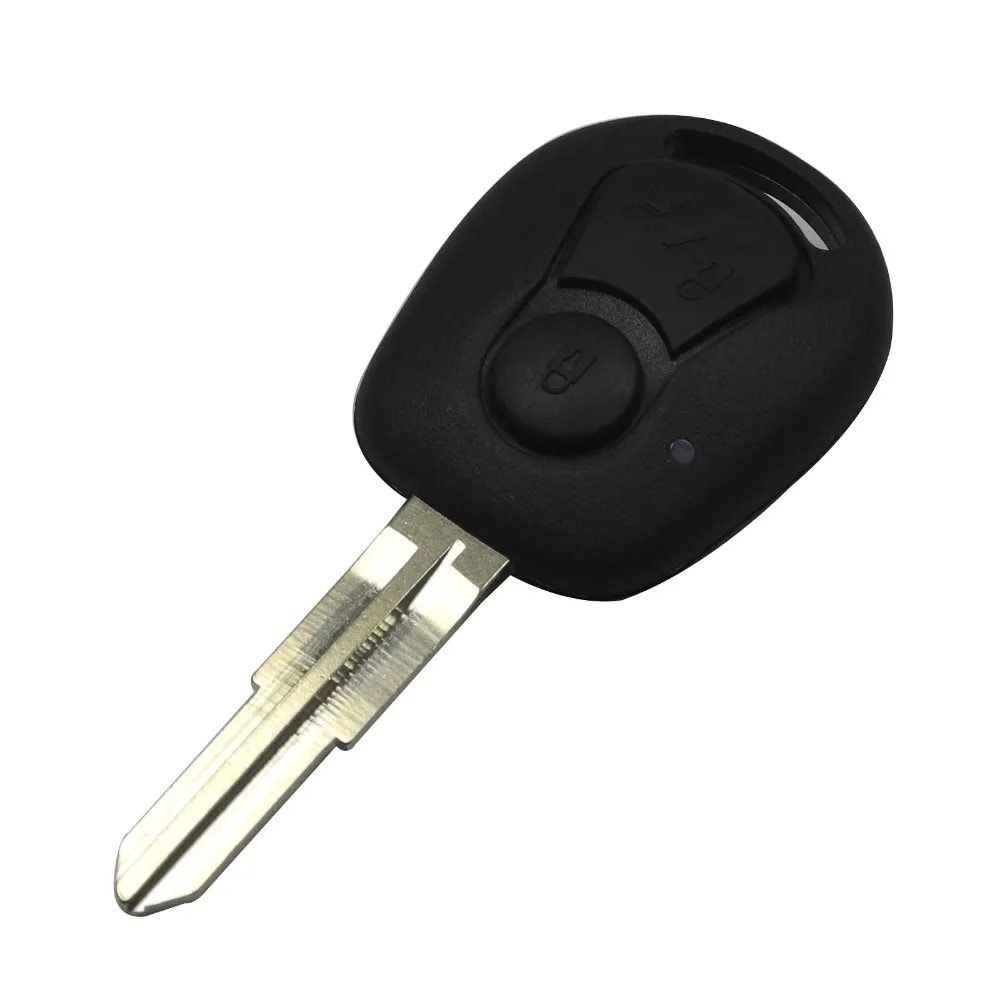 

New 2 BUTTONS REMOTE KEY CASE SHELL FOB FOR SSANGYONG ACTYON KYRON REXTON UNCUT BLADE KEY FOB COVER REPLACEMENT with logo