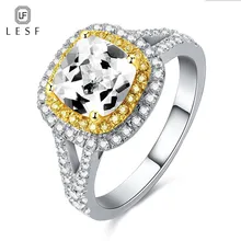 LESF 2.5 ct Cushion Cut High-end Engagement Halo RingsLuxury 925 Sterling Silver Two Tone Split Band Wedding Band For Women LESF 2.5 ct Cushion Cut High-end Engagement Halo RingsLuxury 925 Sterling Silver Two Tone Split Band Wedding Band For Women
