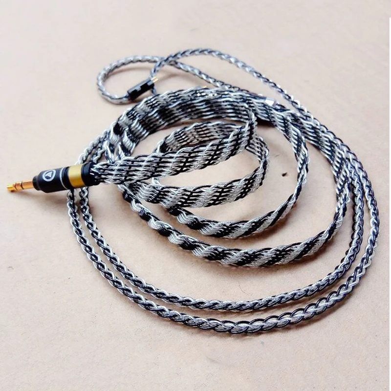 12N посеребренный кабель для наушников A2DC MMCX Shure SE215 SE535 SE846 Sennheiser IE80 IE8 IE8I w4r TF10 ZS3 IM50